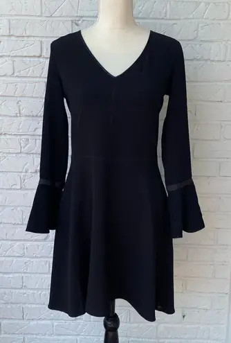 Scotch & Soda XS Black Dress Long Bell Sleeves Whimsy goth