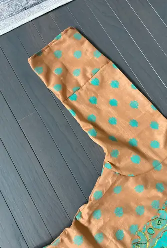 Indian Pakistani 3 Piece Embroidery Printed Light Brown Shalwar Kameez Sz M Size M