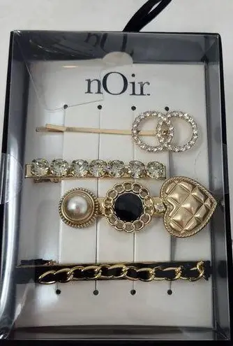 Noir Assorted Hair Clips Bundle Barrette Hair Pin Sparkle Statement Jewelry Gold