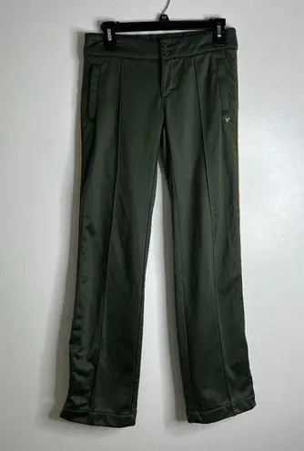 American Eagle  Vintage Y2K Womens Green Track Pants Zip Ankle Size 2