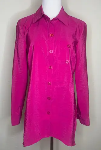 Multiples Fuschia Vintage Jacket Blazer Tunic Sz Small