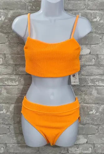 Dry Goods Cyn & Luca Orange Textured Bikini Set Size undefined