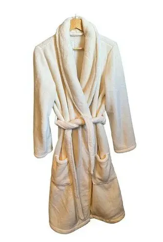 Soft Surroundings NWT Belted Robe Womens Ecru Cream Amalia Medium Soft Cozy