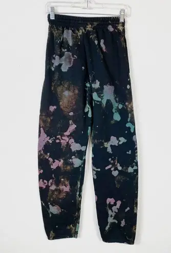 Fruit of the Loom Black Colorful Bleach Dyed Sweatpants