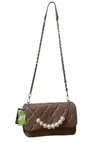 Badgley Mischka Vegan Leather Pearl Accents ladies purse/crossbody