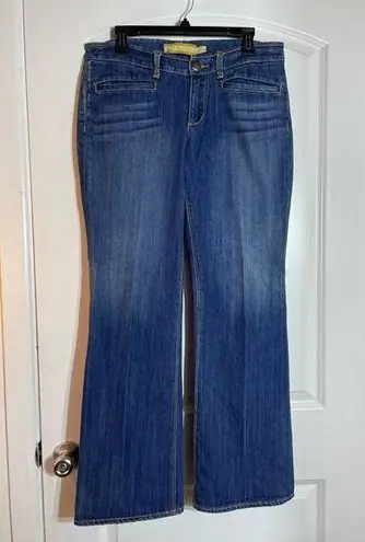 Seven7  Luxe Dark Wash Mid Rise Y2K Style Flare Leg Jeans 14/35