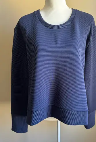 Addison Bay Active Rib Everyother Day Crewneck Sweatshirt in Navy NWT $168