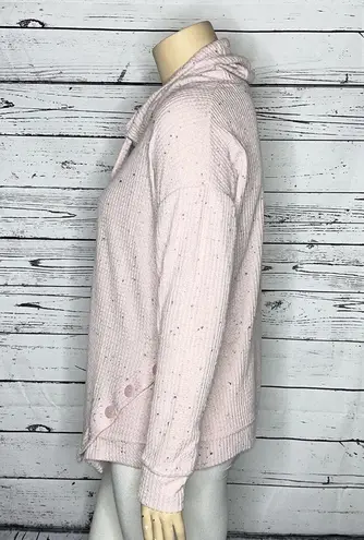 The Sweatshirt Project NWT XL Pink Cowl Neck Thermal Waffle Knit Pullover Top