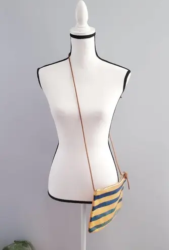 Pine & Boon Striped Hand Painted Soft Leather Crossbody Bag