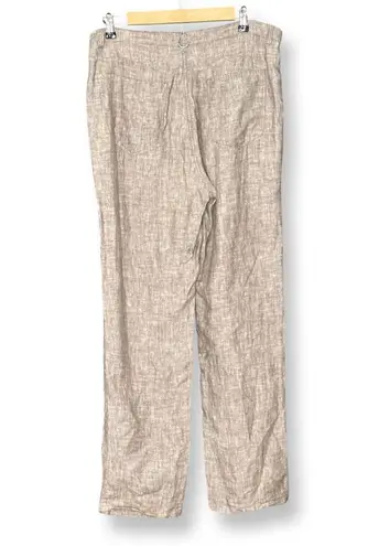Chico's Chico’s Heather Brown 100% Linen Slacks Sz 12