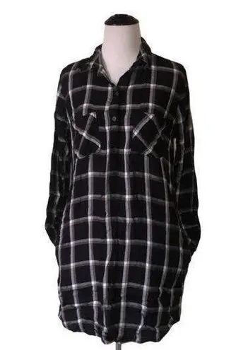 SO  medium plaid‎ shirt dress