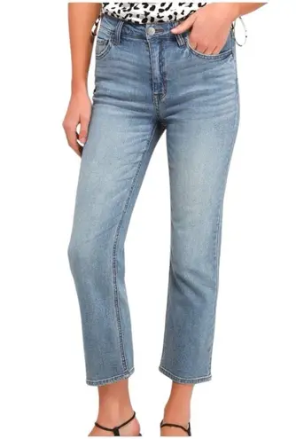 Lulus Straight Leg Jeans Janine Relaxed Fit Medium Blue Wash Women’s Size 31