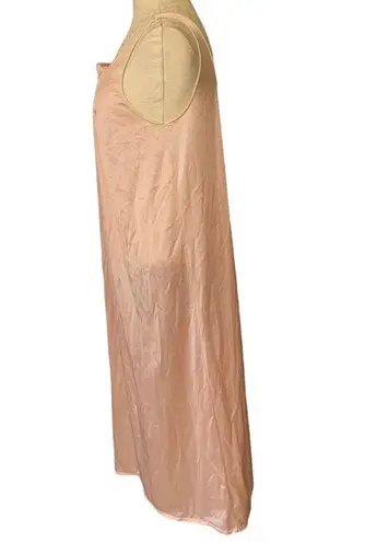 Vassarette Underneath It All Vintage night Gown sleeveless floral embroidered M
