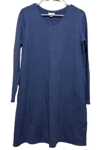 Pure Jill J. Jill Pullover Above Knee Long Sleeve Dress Women's Size S Blue