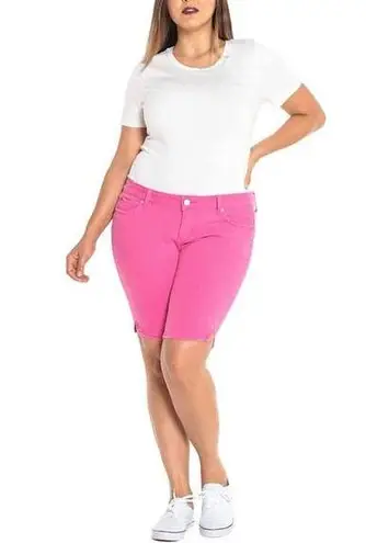 Slink Jeans Pink Curvy Stretch Longer length Bermuda Shorts womens plus 22 new Size 22W