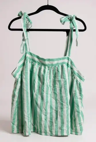 Stoney Clover Lane X Target Womens Striped Tie Strap Tank Top S Green & White - Image 1