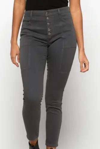Pistola High Rise Button Front Cargo Pant Grey Size 26 NWT STITCH FIX