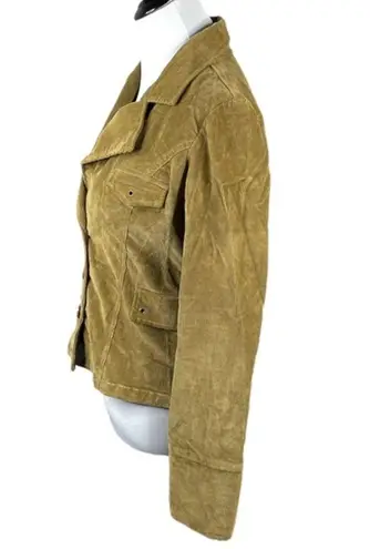 Tulle Corduroy Button Up Jacket, Pea Green, Greenish Brown, Medium Green