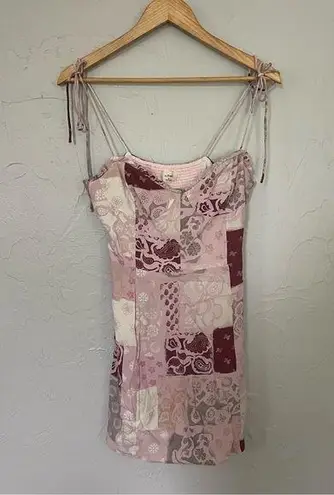 Wilfred Aritzia Soft Pink and Purple Patchwork Fable Dress sz 10
