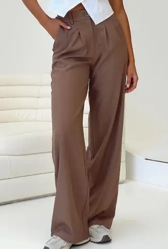 Princess Polly Archer Pants - Chocolate Brown