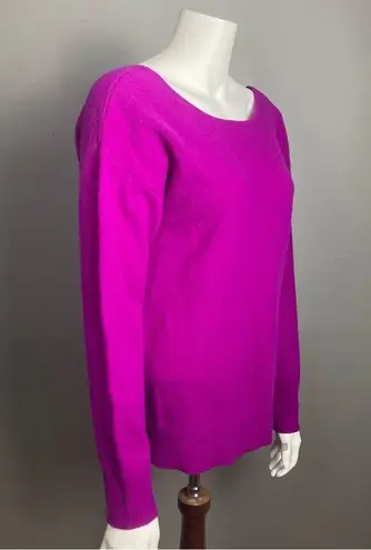 Trina Turk  cashmere sweater medium NWT violet open back bow purple pink colorful