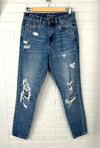 Tractr Blu Distressed Straight Leg Jeans Size 25 Blue