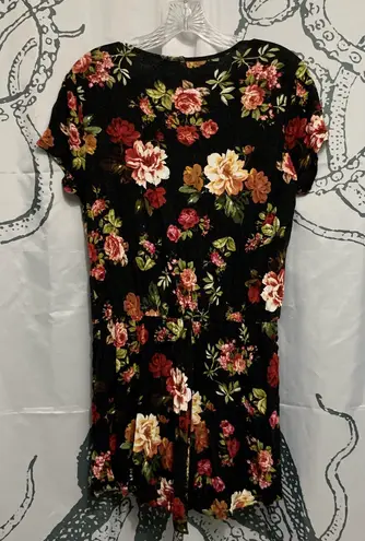 Papaya black floral romper