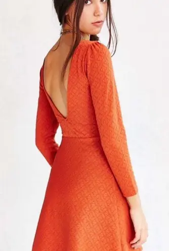 Cooperative Ramona Dress | Urban Outfitters Textured Pumpkin V-Neck Cottagecore