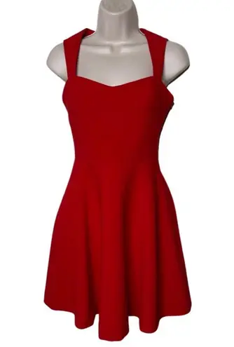 Likely Red Fit Flare Mini Cocktail Dress sz 2