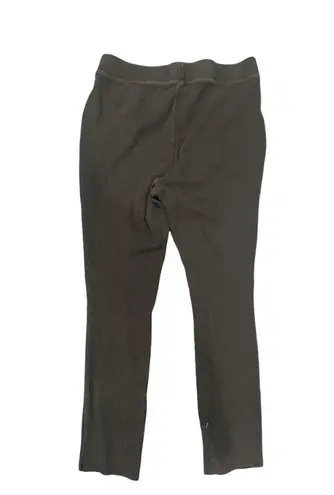 Uniqlo  dark olive cotton blend ribbed leggings pants short inseam