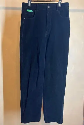 Zumiez Empyre Empyre Pants Tori Black Corduroy High Rise Baggy Skater Y2K Style women Size 10