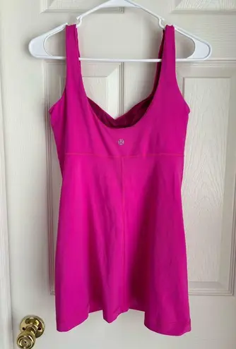 Lululemon Pink Aria Tank II with Built in Bra & Removable Padding