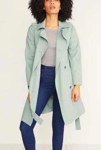 Marine layer Kelly Trench Coat Size Large Faded Sage NWT