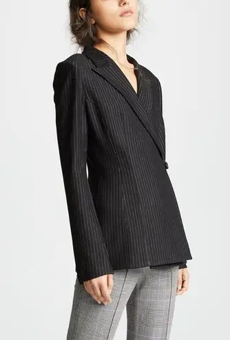 Bailey44 NWT Bailey 44 Striped Boyfriend Blazer XS Black Ponte Jackpot
