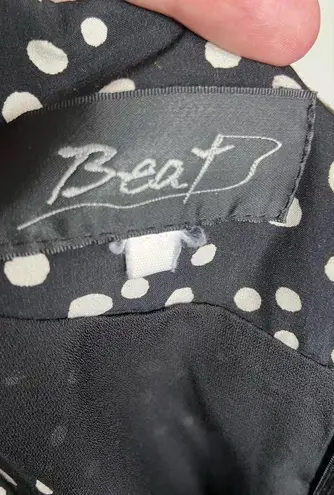 Beat Womens Dress Size XS Black White Polka Dot Pockets Fun Flirty Short Vintage