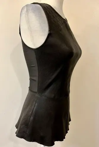 DL1961 Reese Lamb Leather Peplum Top Size XS