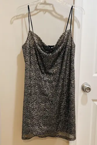 American Eagle  Cowl Neck Sequin Mini Dress