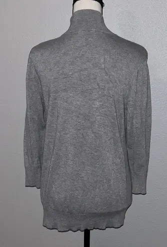 Apt. 9  Grey Fall Neutral Basic Ribbed Statement Sweater Size Medium