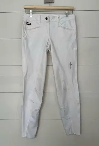 Iago Women’s 42 Sandra Mid Rise Breech Pants Horse Riding Pants Stable White Size 2