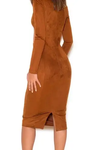 House Of CB Suede Midi Dress