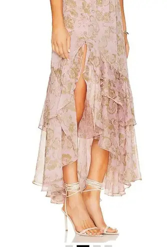 MISA Los Angeles Seva Rose Paisley Asymmetrical Skirt and Halter Top