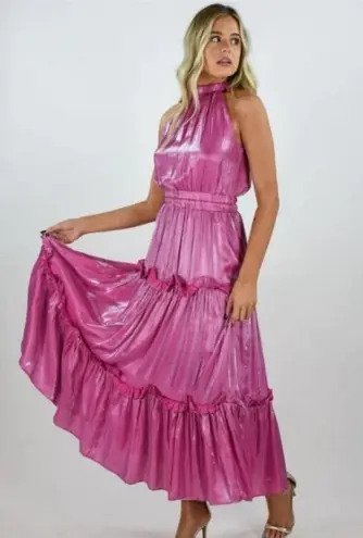 Elliatt Teagan Iridescent Midi-Dress Pink Size XL NWT Mermaidcore Formal Wedding