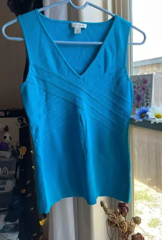 Boston Proper nylon stretchy blue tank