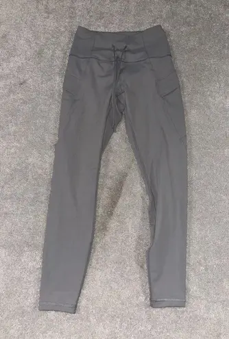 Spyder  Active‎ Women's High Rise Leggings with Drawstring Waist  GRAY SZ XS NWOT