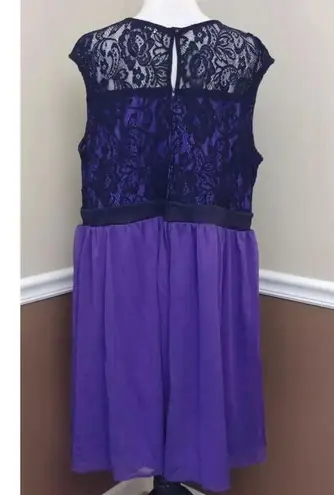Mystic Purple & Black Lace Sleeveless Party A-Line ModCloth Dress by Whimsigoth
