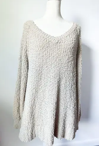 Cream Popcorn Sweater Size L