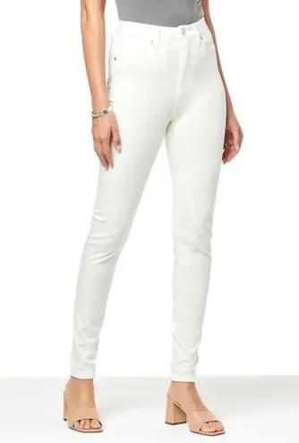 Valerie Stevens/DG2 Women’s Red Silk Sleeveless Top & Cropped High Rise Jeans 10 White