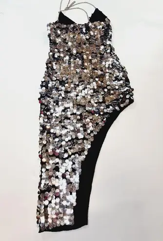 H:ours Bella Midi Dress in Silver XXS