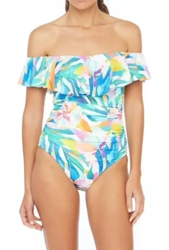 La Blanca New! Floral Off the Shoulder One Piece Floral Print Swimsuit