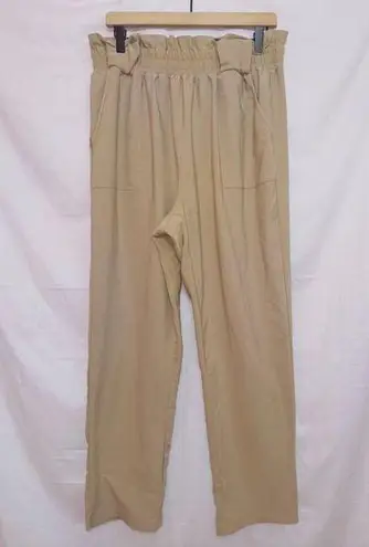 Grace Karin Beige Tan High Waisted Paperbag Trouser Pants size XXL